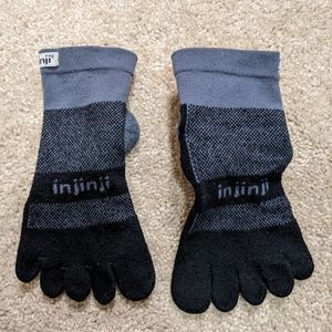 Injinji Men's Trail Midweight Mini Crew Toesocks Size Medium